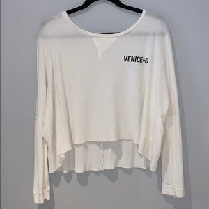 Charlotte Russe Plus White Crop Sweater 1X